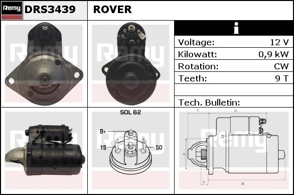 DELCO REMY Стартер DRS3463